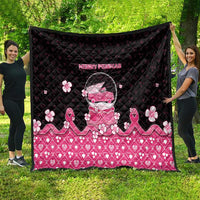Breast Cancer Christmas Quilt Merry Pinkmas - Wonder Print Shop