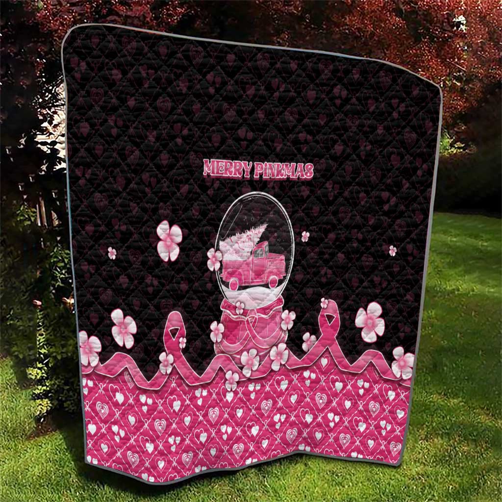 Breast Cancer Christmas Quilt Merry Pinkmas - Wonder Print Shop