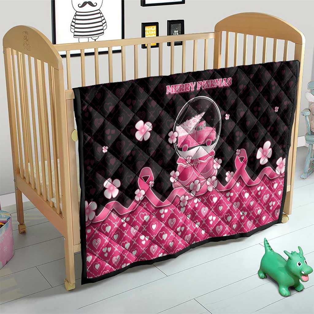 Breast Cancer Christmas Quilt Merry Pinkmas - Wonder Print Shop