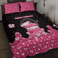 Breast Cancer Christmas Quilt Bed Set Merry Pinkmas - Wonder Print Shop