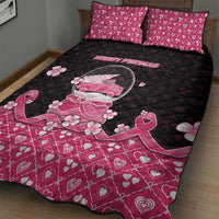 Breast Cancer Christmas Quilt Bed Set Merry Pinkmas - Wonder Print Shop