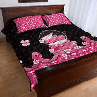 Breast Cancer Christmas Quilt Bed Set Merry Pinkmas - Wonder Print Shop
