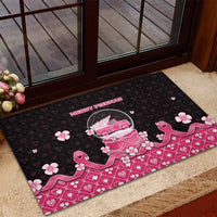 Breast Cancer Christmas Rubber Doormat Merry Pinkmas - Wonder Print Shop