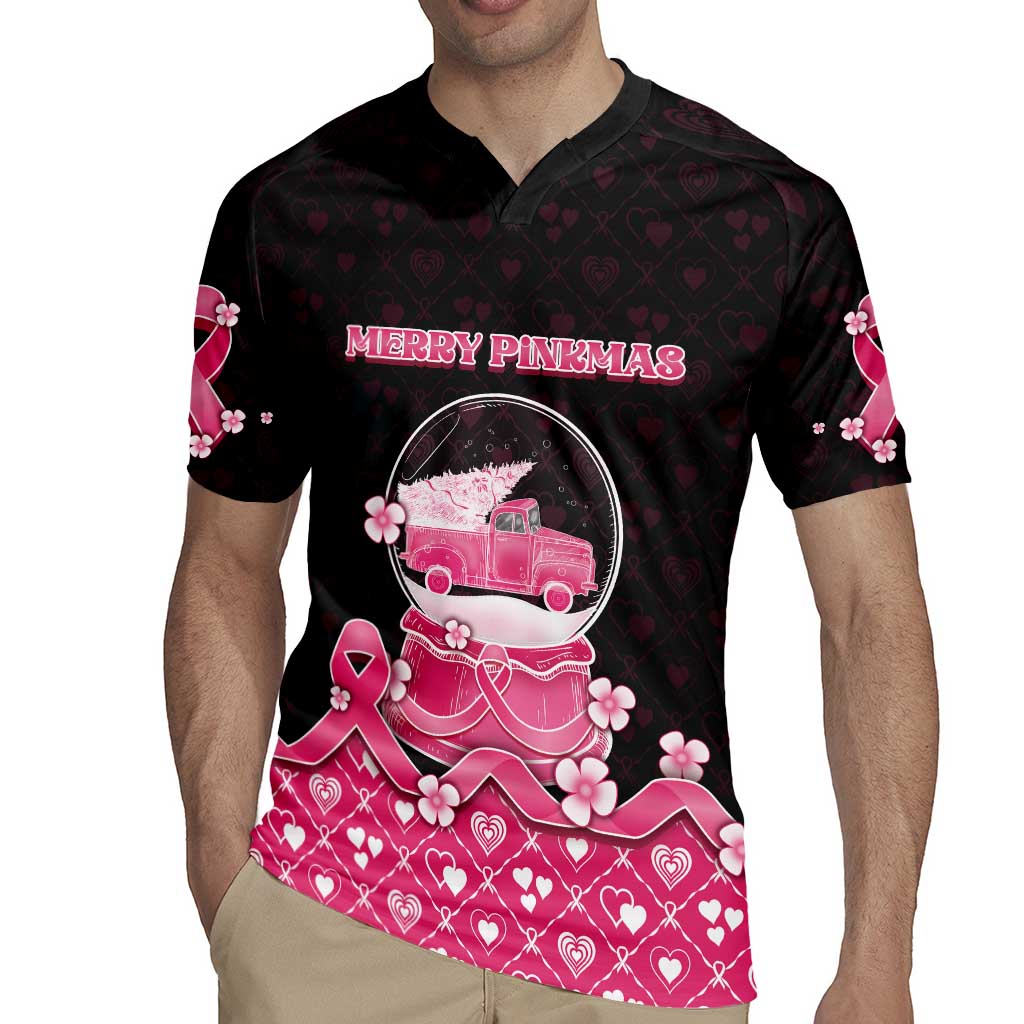 Breast Cancer Christmas Rugby Jersey Merry Pinkmas - Wonder Print Shop