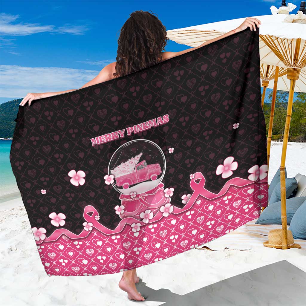 Breast Cancer Christmas Sarong Merry Pinkmas - Wonder Print Shop