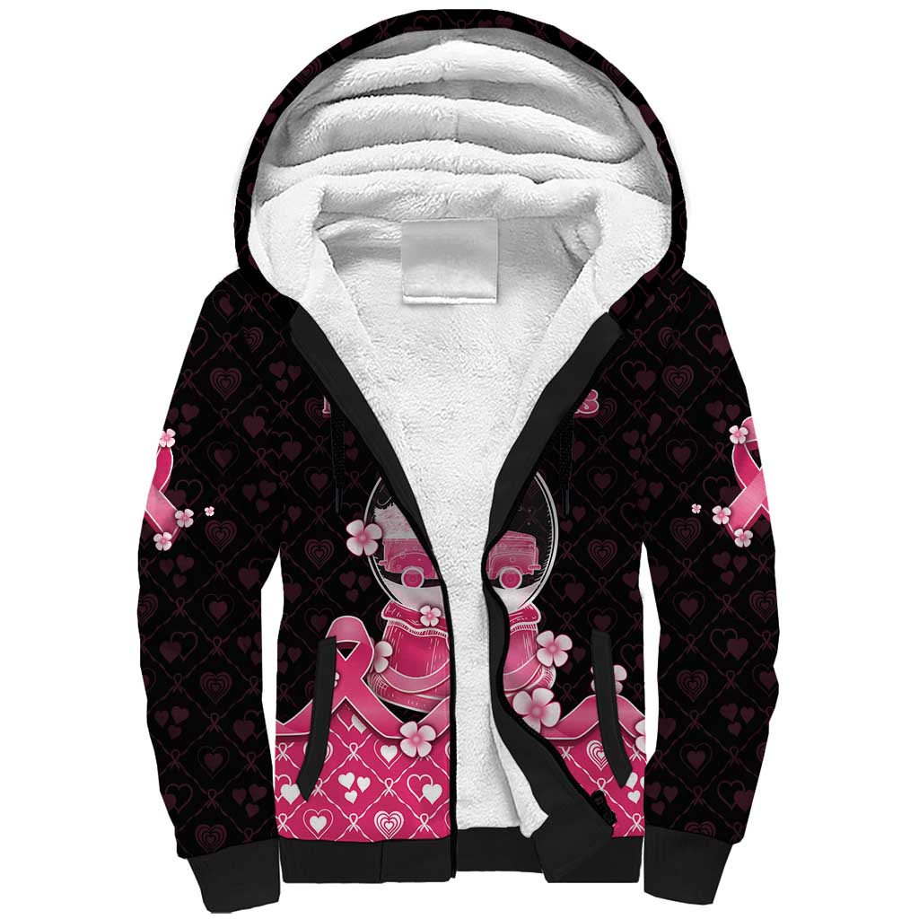 Breast Cancer Christmas Sherpa Hoodie Merry Pinkmas - Wonder Print Shop