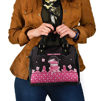 Breast Cancer Christmas Shoulder Handbag Merry Pinkmas - Wonder Print Shop