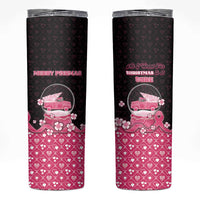 Breast Cancer Christmas Skinny Tumbler Merry Pinkmas - Wonder Print Shop