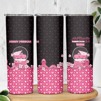 Breast Cancer Christmas Skinny Tumbler Merry Pinkmas - Wonder Print Shop