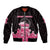 Breast Cancer Christmas Sleeve Zip Bomber Jacket Merry Pinkmas - Wonder Print Shop