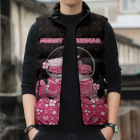 Breast Cancer Christmas Sleeveless Puffer Jacket Merry Pinkmas - Wonder Print Shop