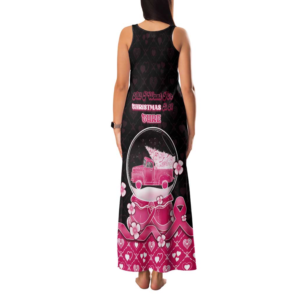 Breast Cancer Christmas Tank Maxi Dress Merry Pinkmas - Wonder Print Shop