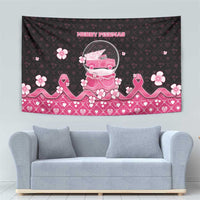 Breast Cancer Christmas Tapestry Merry Pinkmas - Wonder Print Shop