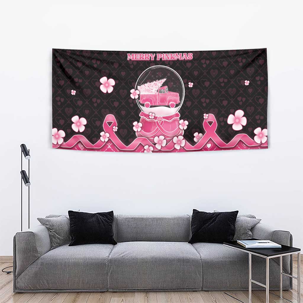 Breast Cancer Christmas Tapestry Merry Pinkmas - Wonder Print Shop