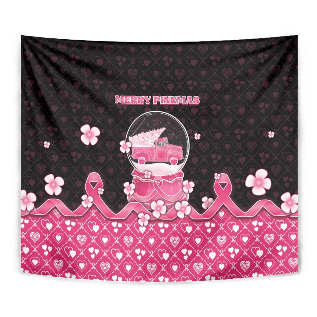 Breast Cancer Christmas Tapestry Merry Pinkmas - Wonder Print Shop