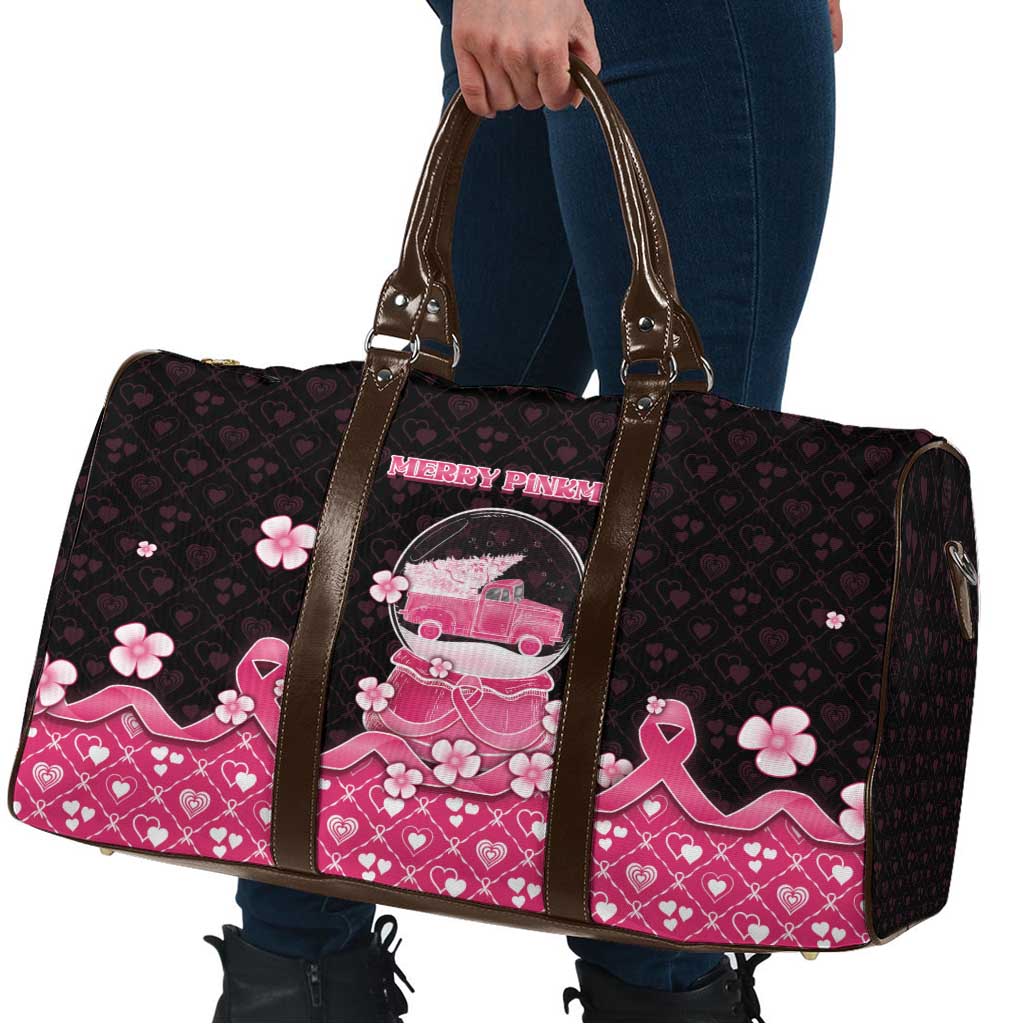 Breast Cancer Christmas Travel Bag Merry Pinkmas - Wonder Print Shop