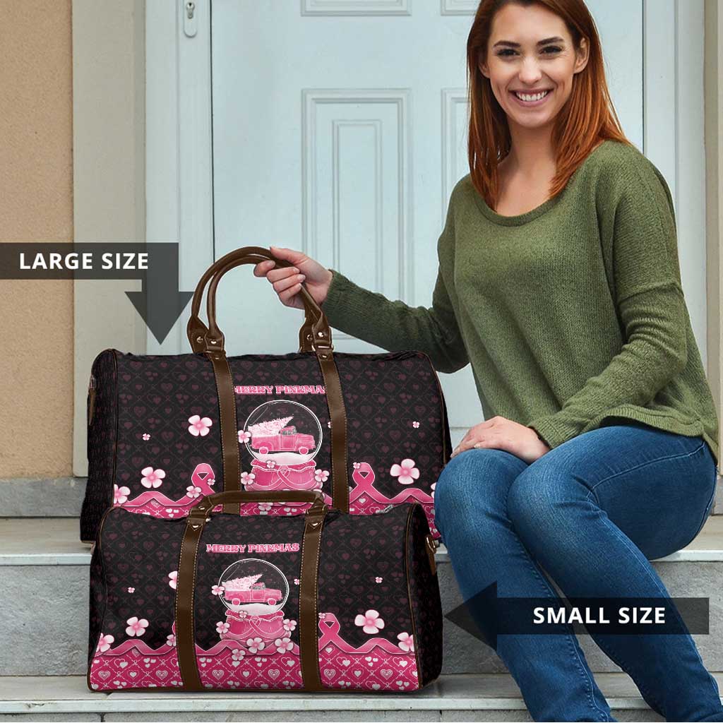 Breast Cancer Christmas Travel Bag Merry Pinkmas - Wonder Print Shop
