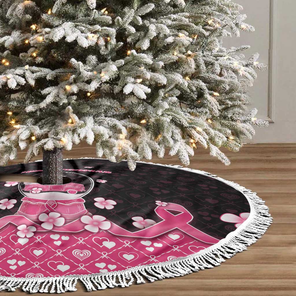 Breast Cancer Christmas Tree Skirt Merry Pinkmas - Wonder Print Shop