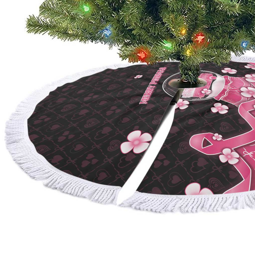 Breast Cancer Christmas Tree Skirt Merry Pinkmas - Wonder Print Shop