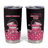 Breast Cancer Christmas Tumbler Cup Merry Pinkmas - Wonder Print Shop