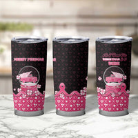 Breast Cancer Christmas Tumbler Cup Merry Pinkmas - Wonder Print Shop