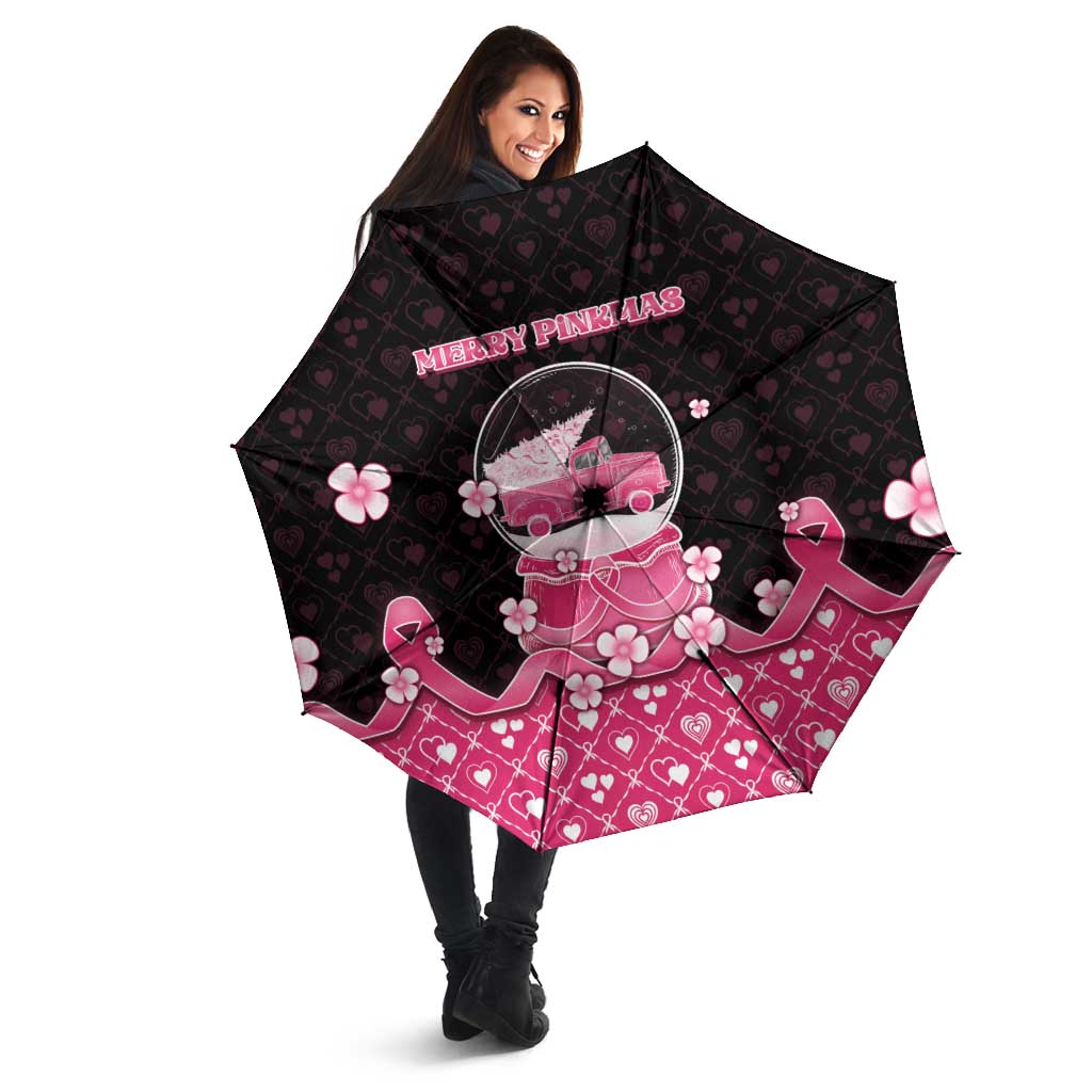 Breast Cancer Christmas Umbrella Merry Pinkmas - Wonder Print Shop