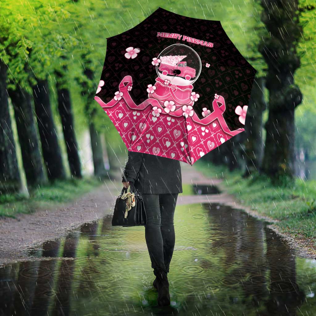 Breast Cancer Christmas Umbrella Merry Pinkmas - Wonder Print Shop