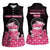 Breast Cancer Christmas Women Sleeveless Polo Shirt Merry Pinkmas - Wonder Print Shop