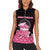 Breast Cancer Christmas Women Sleeveless Polo Shirt Merry Pinkmas - Wonder Print Shop