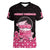 Breast Cancer Christmas Women V-Neck T-Shirt Merry Pinkmas - Wonder Print Shop