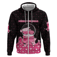 Breast Cancer Christmas Zip Hoodie Merry Pinkmas - Wonder Print Shop