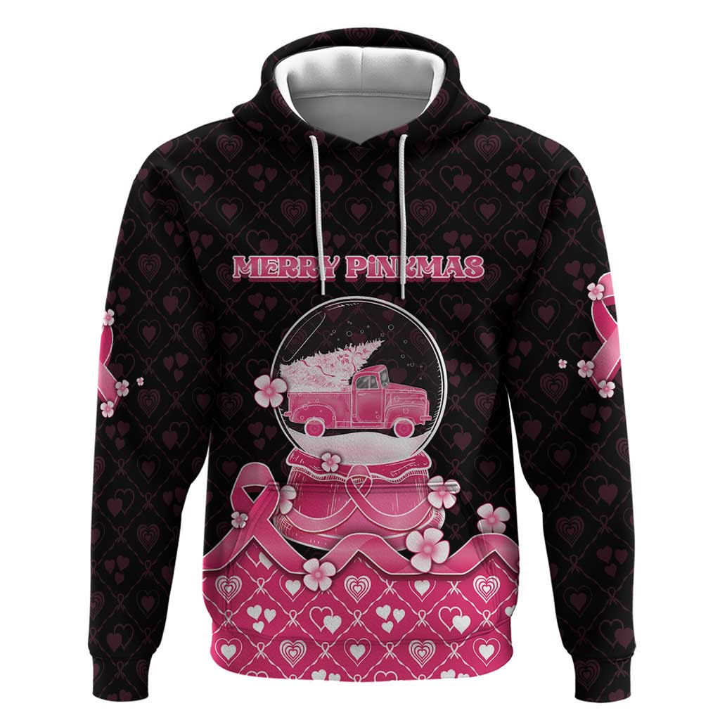 Breast Cancer Christmas Zip Hoodie Merry Pinkmas - Wonder Print Shop