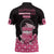 Breast Cancer Christmas Zipper Polo Shirt Merry Pinkmas - Wonder Print Shop