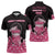 Breast Cancer Christmas Zipper Polo Shirt Merry Pinkmas - Wonder Print Shop
