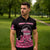Breast Cancer Christmas Zipper Polo Shirt Merry Pinkmas - Wonder Print Shop