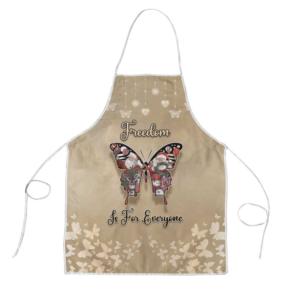 Butterfly Christmas Apron Freedom Is For Everyone - Wonder Print Shop