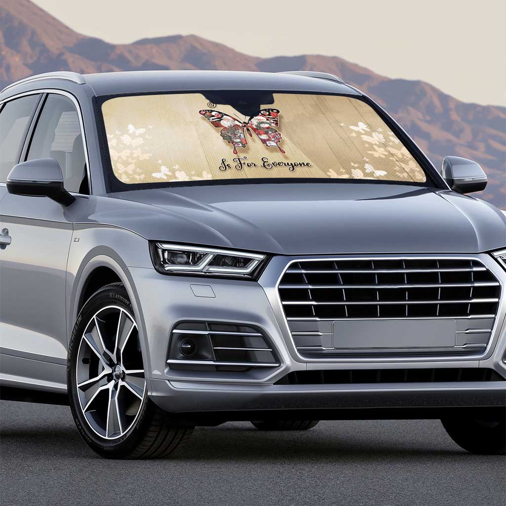 Butterfly Christmas Auto Sun Shade Freedom Is For Everyone - Wonder Print Shop