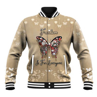 Butterfly Christmas Baseball Jacket Freedom Is For Everyone - Wonder Print Shop