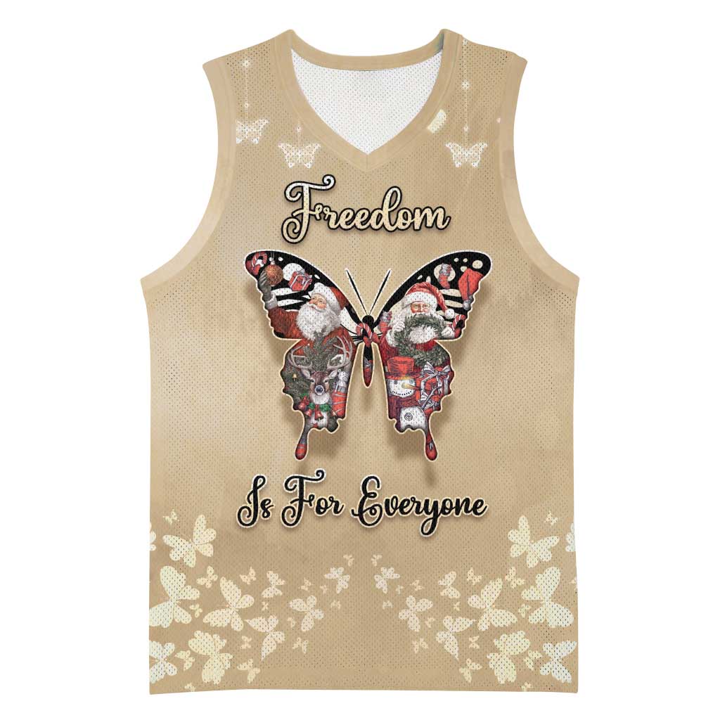 Butterfly Christmas Basketball Jersey Freedom Is For Everyone - Wonder Print Shop