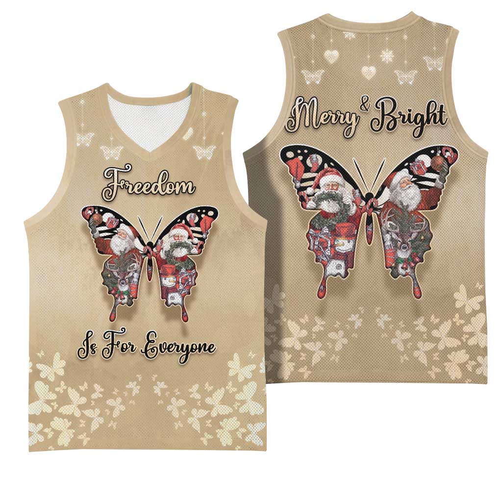 Butterfly Christmas Basketball Jersey Freedom Is For Everyone - Wonder Print Shop