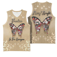 Butterfly Christmas Basketball Jersey Freedom Is For Everyone - Wonder Print Shop