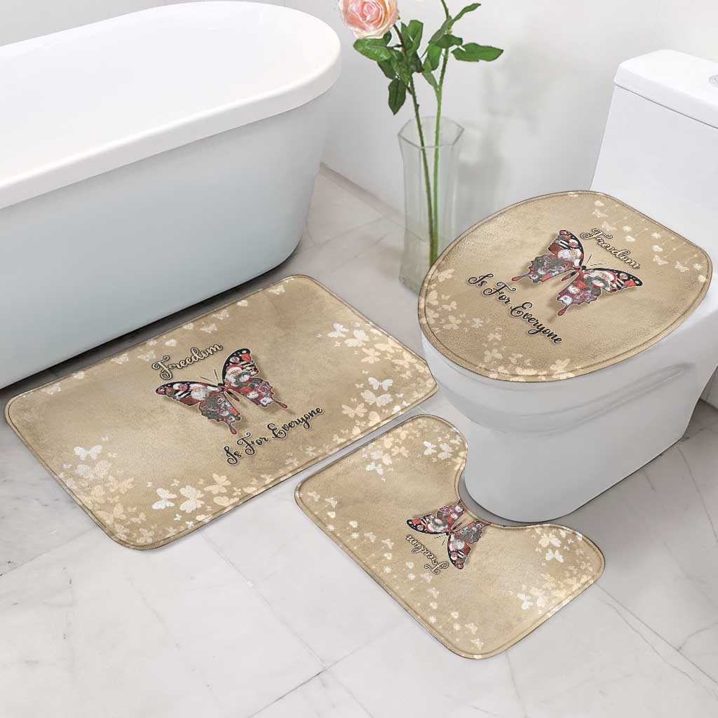Butterfly Christmas Bathroom Set Freedom Is For Everyone - Wonder Print Shop