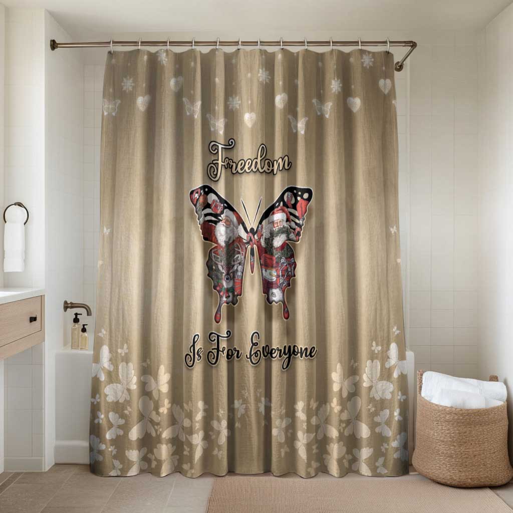 Butterfly Christmas Bathroom Set Freedom Is For Everyone - Wonder Print Shop