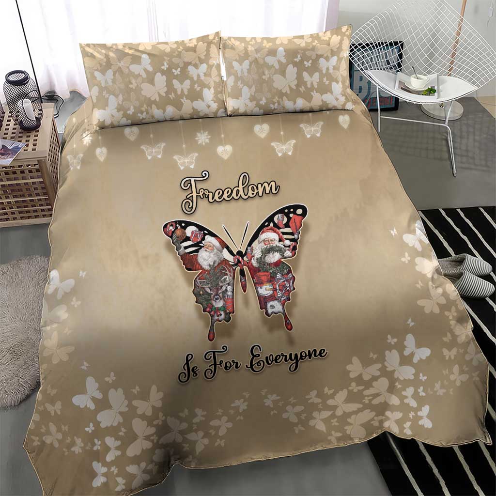 Butterfly Christmas Bedding Set Freedom Is For Everyone - Wonder Print Shop