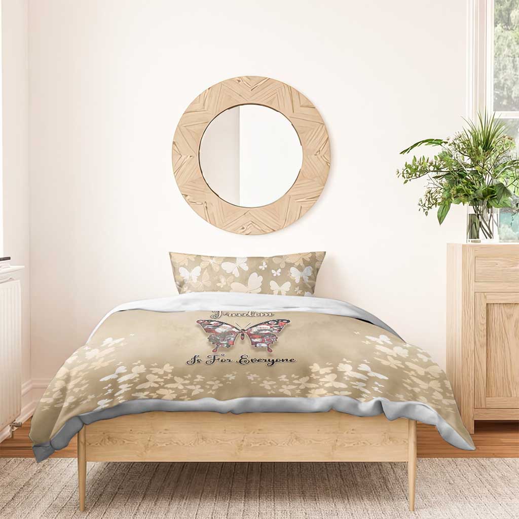 Butterfly Christmas Bedding Set Freedom Is For Everyone - Wonder Print Shop