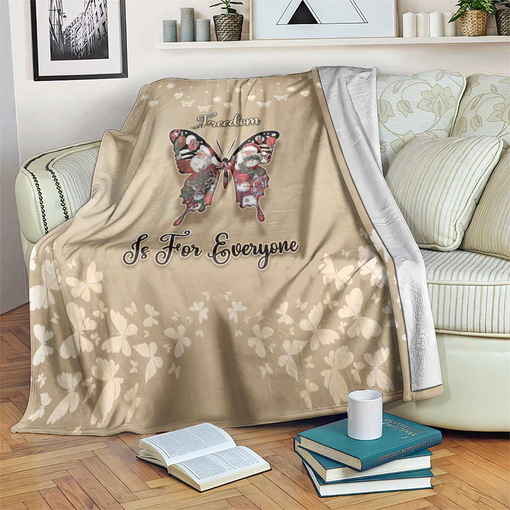 Butterfly Christmas Blanket Freedom Is For Everyone - Wonder Print Shop