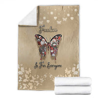Butterfly Christmas Blanket Freedom Is For Everyone - Wonder Print Shop