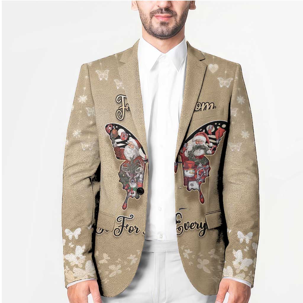 Butterfly Christmas Blazer Freedom Is For Everyone - Wonder Print Shop