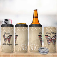 Butterfly Christmas 4 in 1 Can Cooler Tumbler Freedom Is For Everyone - Wonder Print Shop