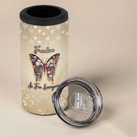 Butterfly Christmas 4 in 1 Can Cooler Tumbler Freedom Is For Everyone - Wonder Print Shop
